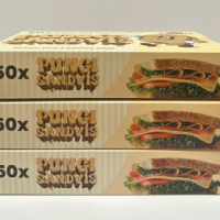 PUNGĂ SANDWICH 18 X 22 SET 50 BUC + STICKERE COLORATE - imagine 3